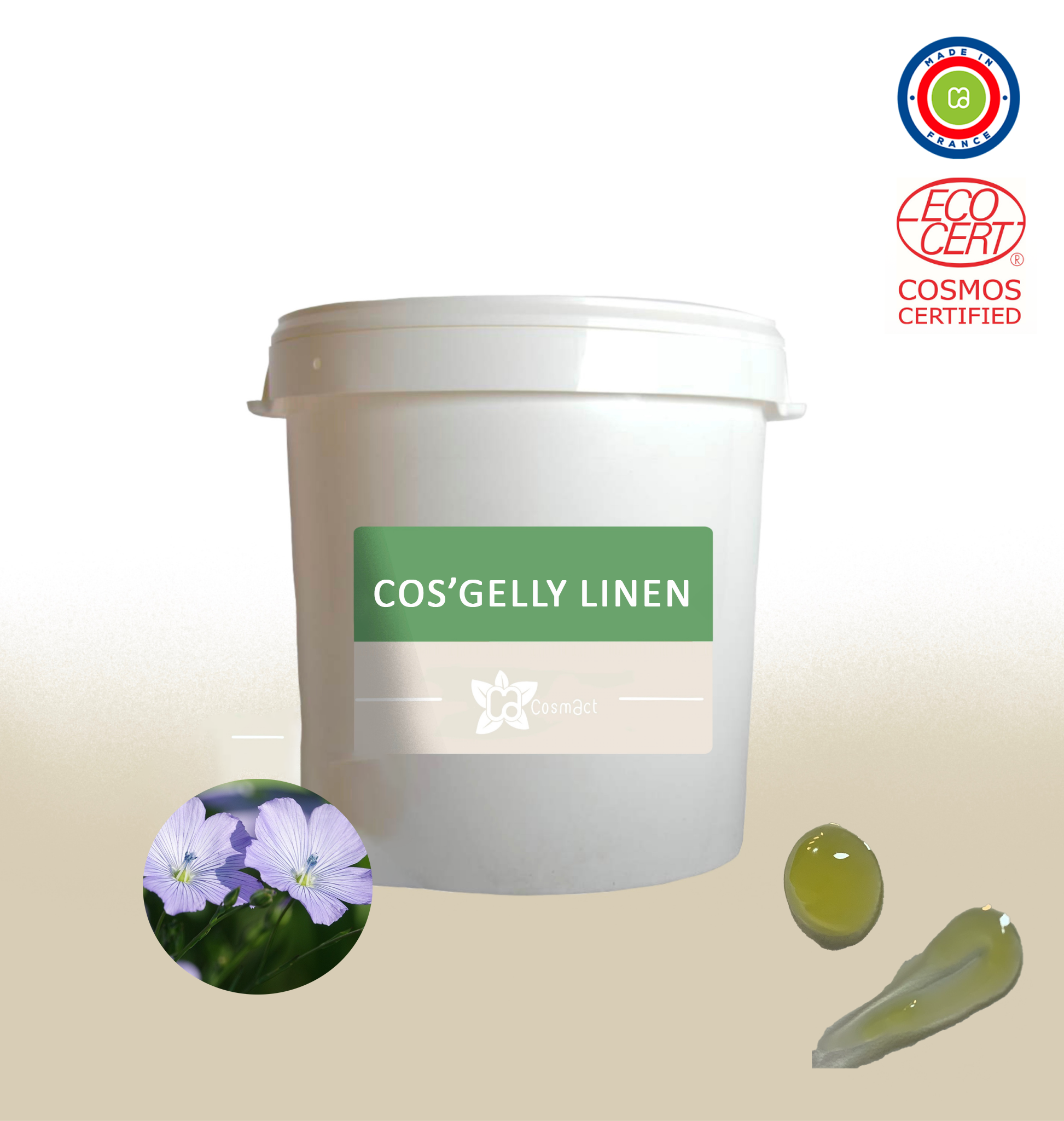 Lire la suite à propos de l’article COS’GELLY®LINEN-BASE GELIFIEE D’HUILE DE LIN BIO COSMOS